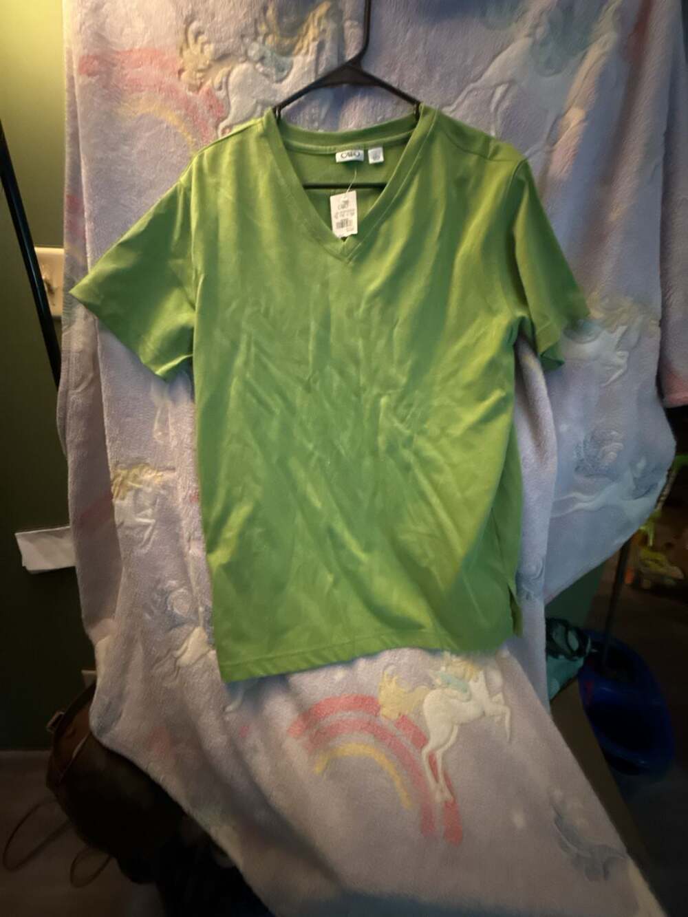 Cato Green V-Neck Short Sleeve Casual T-Shirt